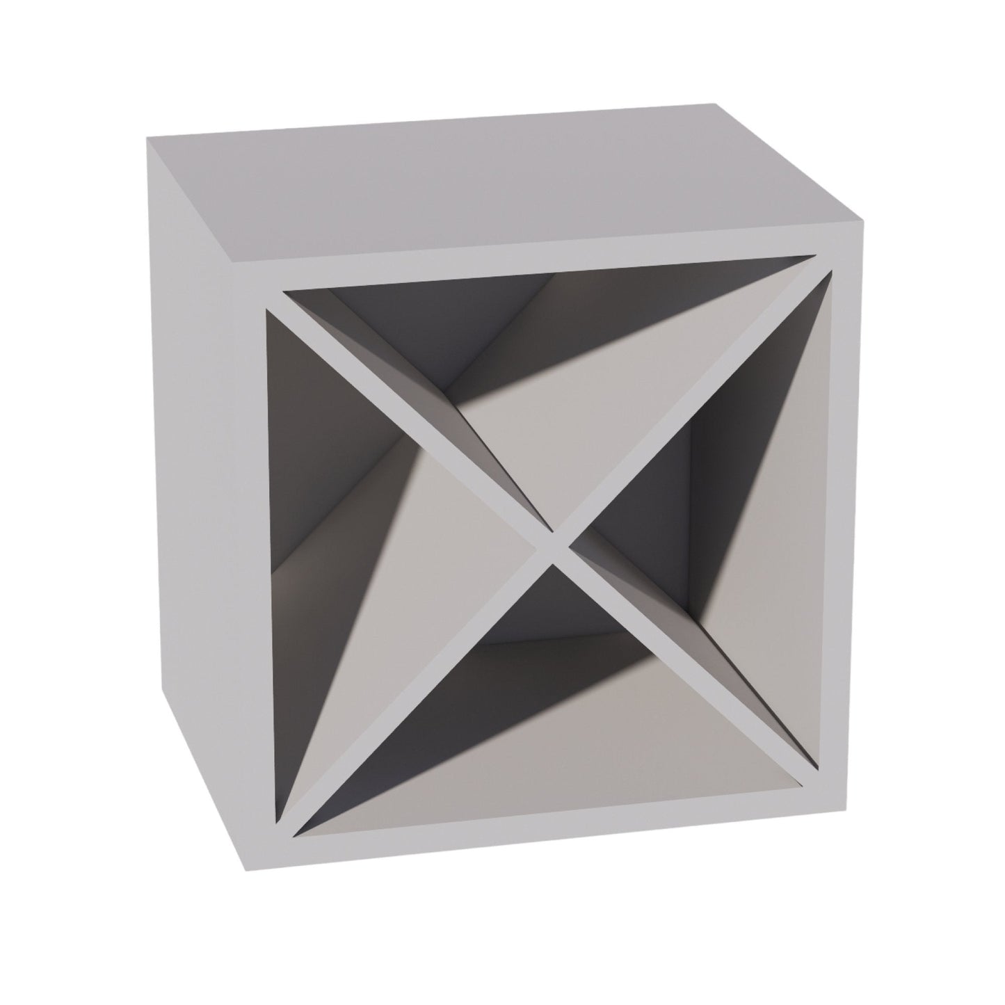 HA - WR1515: Ash Gray Shaker 15"W x 15"H x 12"D Wall Wine Rack Incl. Shelf - NextCabinets