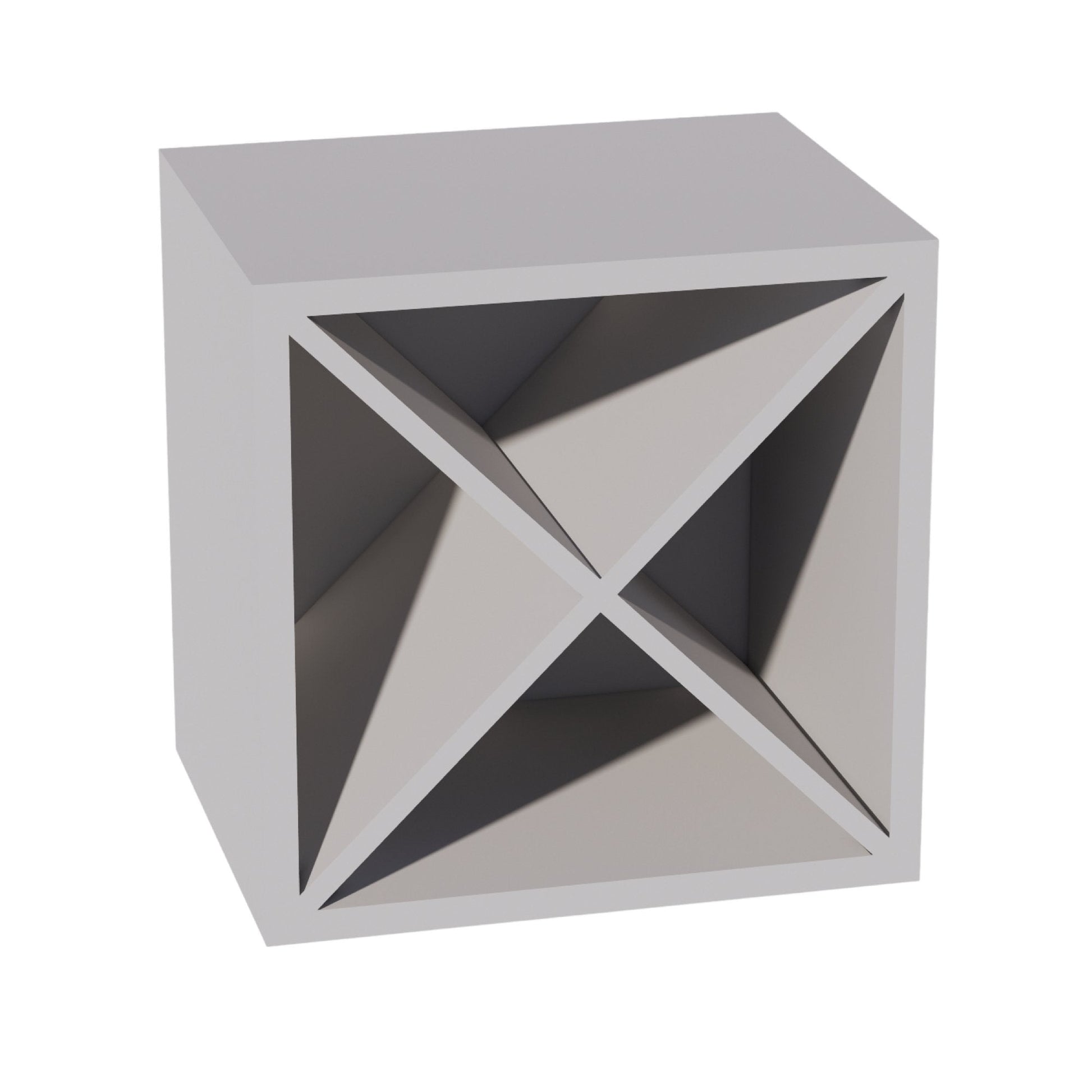 HA - WR1515: Ash Gray Shaker 15"W x 15"H x 12"D Wall Wine Rack Incl. Shelf - NextCabinets