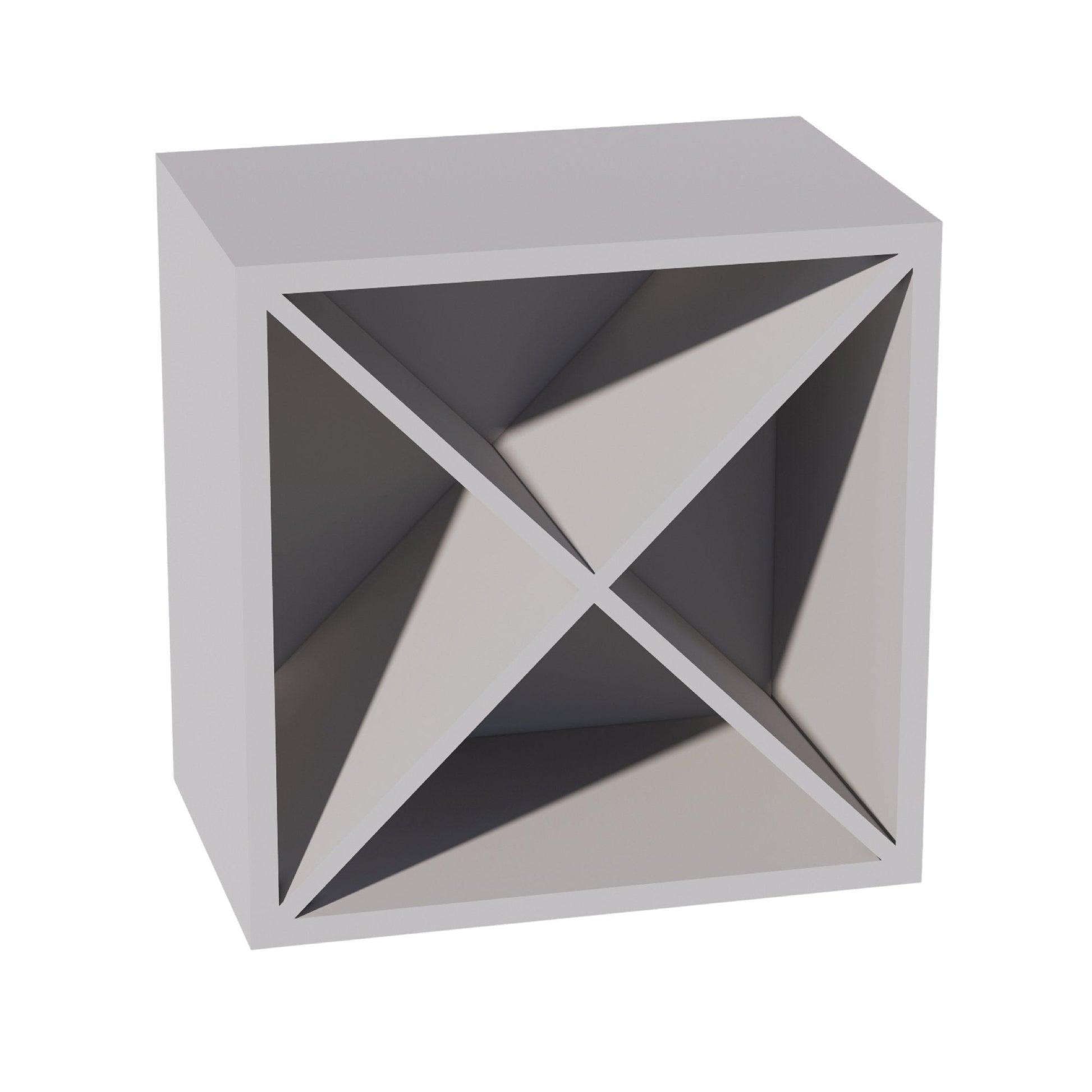 HA - WR1818: Ash Gray Shaker 18"W x 18"H x 12"D Wall Wine Rack Incl. Shelf - NextCabinets