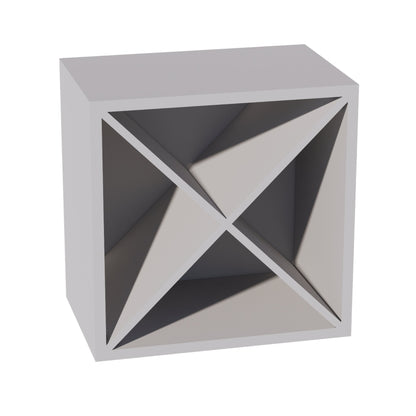 HA - WR1818: Ash Gray Shaker 18"W x 18"H x 12"D Wall Wine Rack Incl. Shelf - NextCabinets