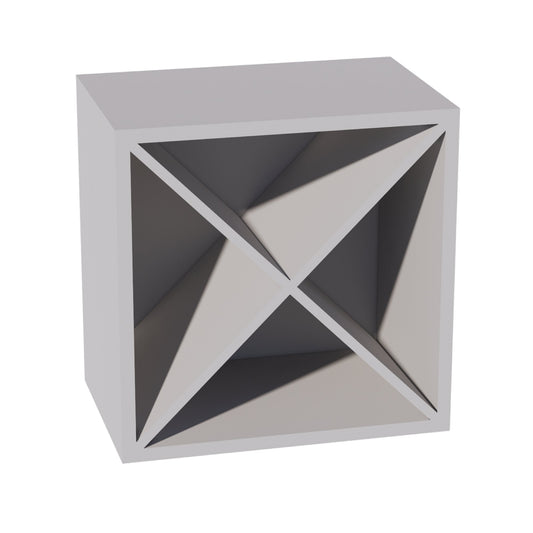 HA - WR1818: Ash Gray Shaker 18"W x 18"H x 12"D Wall Wine Rack Incl. Shelf - NextCabinets