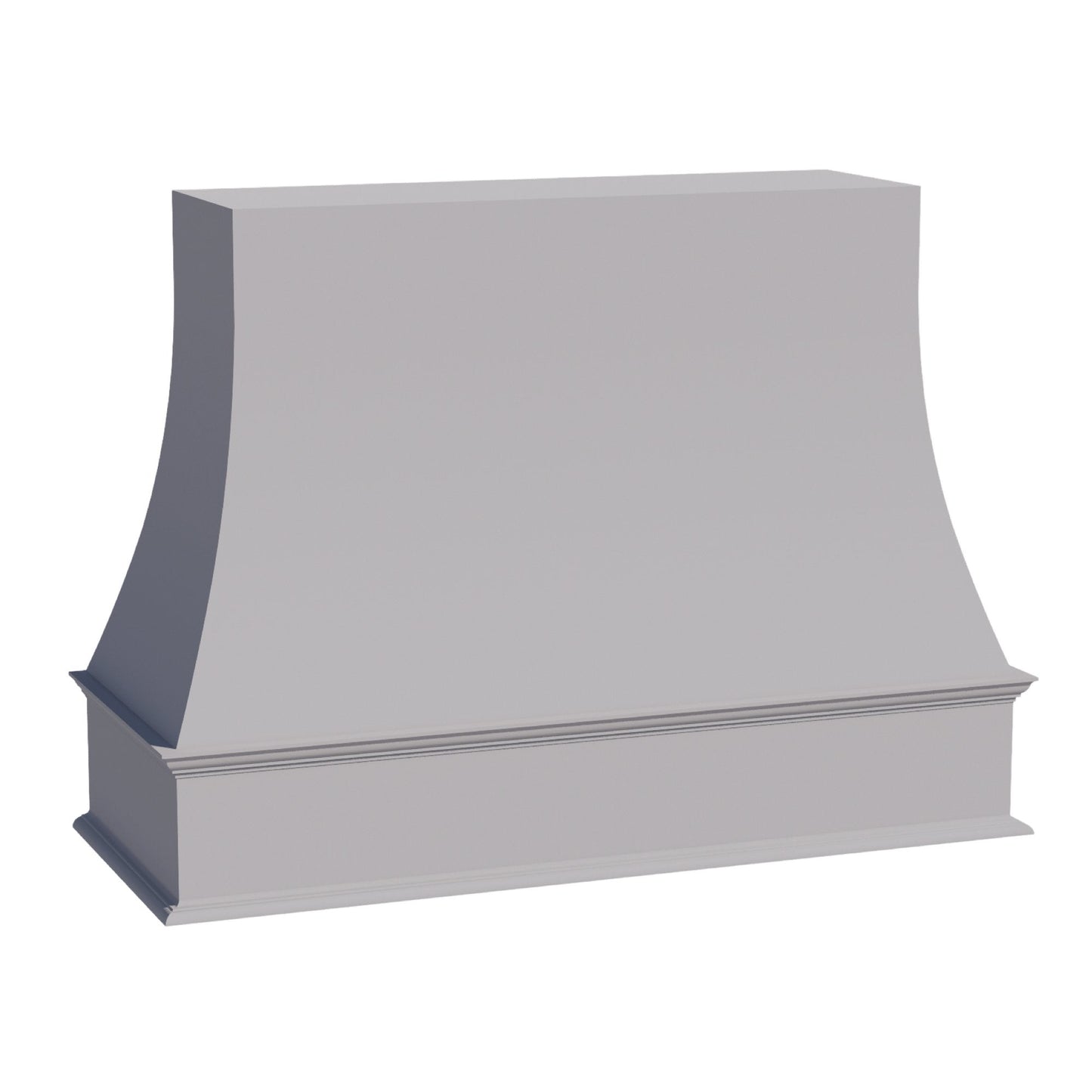 HA - WRH3648: Ash Gray Shaker 36"W x 48"H Wood Wall Mounted Range Hoods - NextCabinets