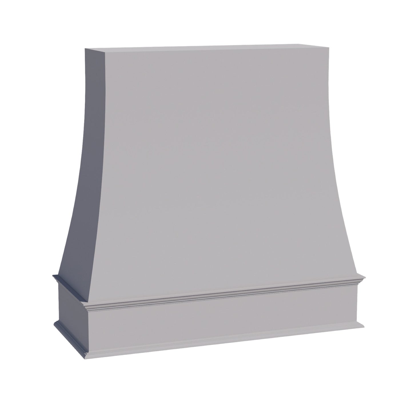 HA - WRH4848: Ash Gray Shaker 48"W x 48"H Wood Wall Mounted Range Hoods - NextCabinets