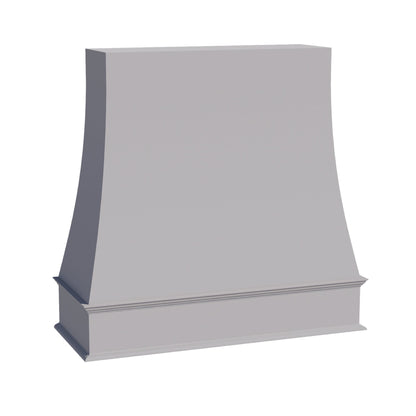 HA - WRH4848: Ash Gray Shaker 48"W x 48"H Wood Wall Mounted Range Hoods - NextCabinets