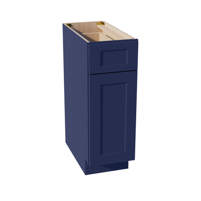 HB - B12: Indigo Blue Shaker 12" 1 Drawer 1 Door Standard Base Cabinet - NextCabinets