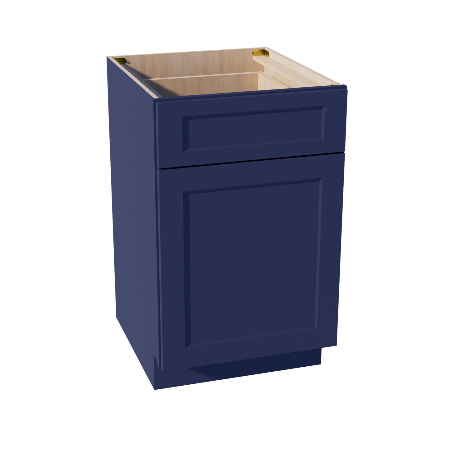 HB - B21: Indigo Blue Shaker 21" 1 Drawer 1 Door Standard Base Cabinet - NextCabinets