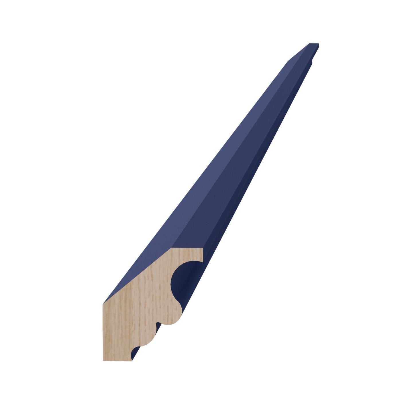 HB - CM2: Indigo Blue Shaker 96"W x 2"H x 2 - 1/2"D Crown Molding - NextCabinets