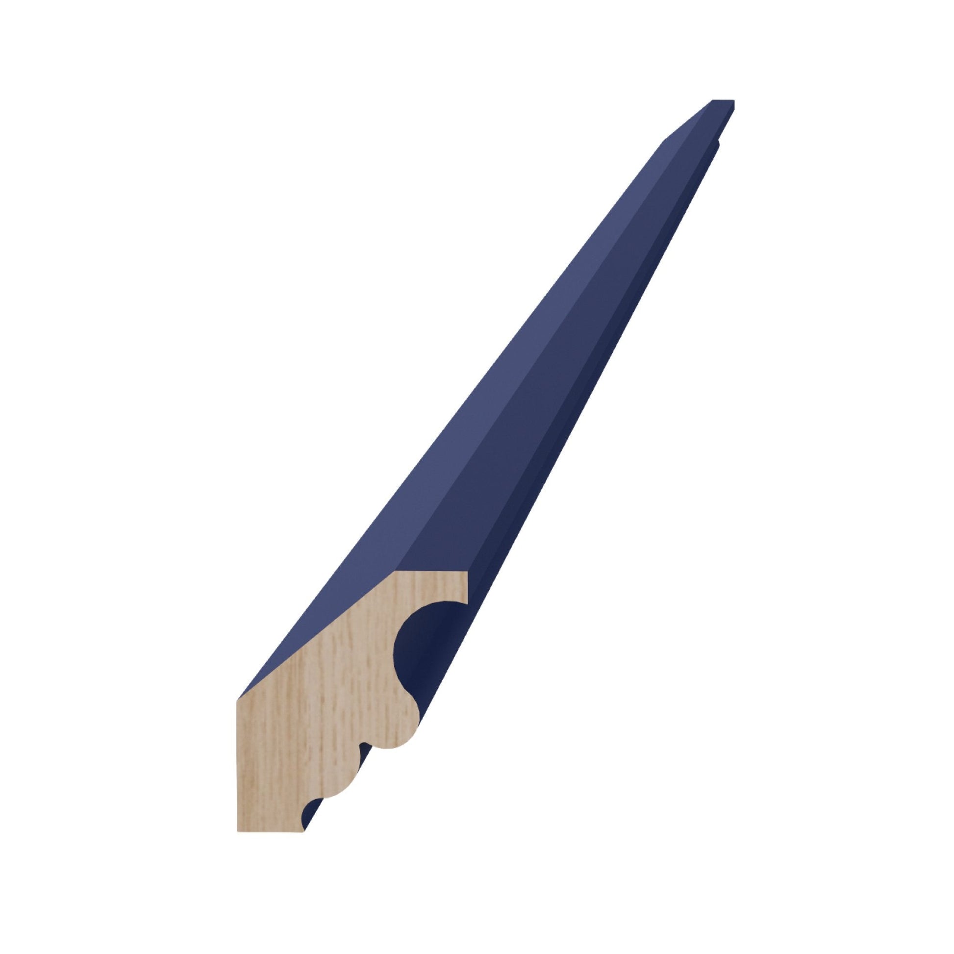 HB - CM2: Indigo Blue Shaker 96"W x 2"H x 2 - 1/2"D Crown Molding - NextCabinets