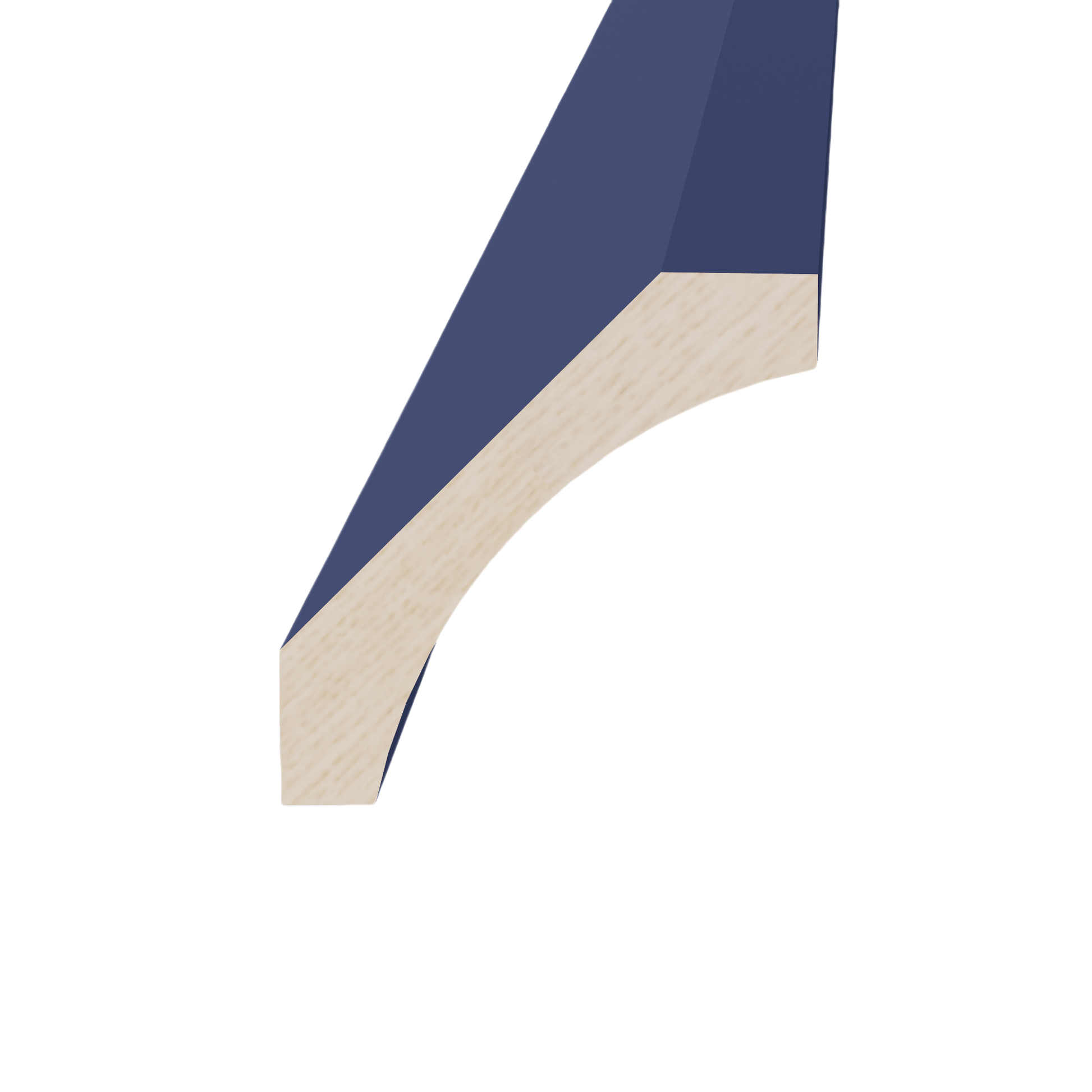 HB - CM4: Indigo Blue Shaker 96"W x 2 - 1/2"H x 2 - 1/2"D Crown Molding - NextCabinets