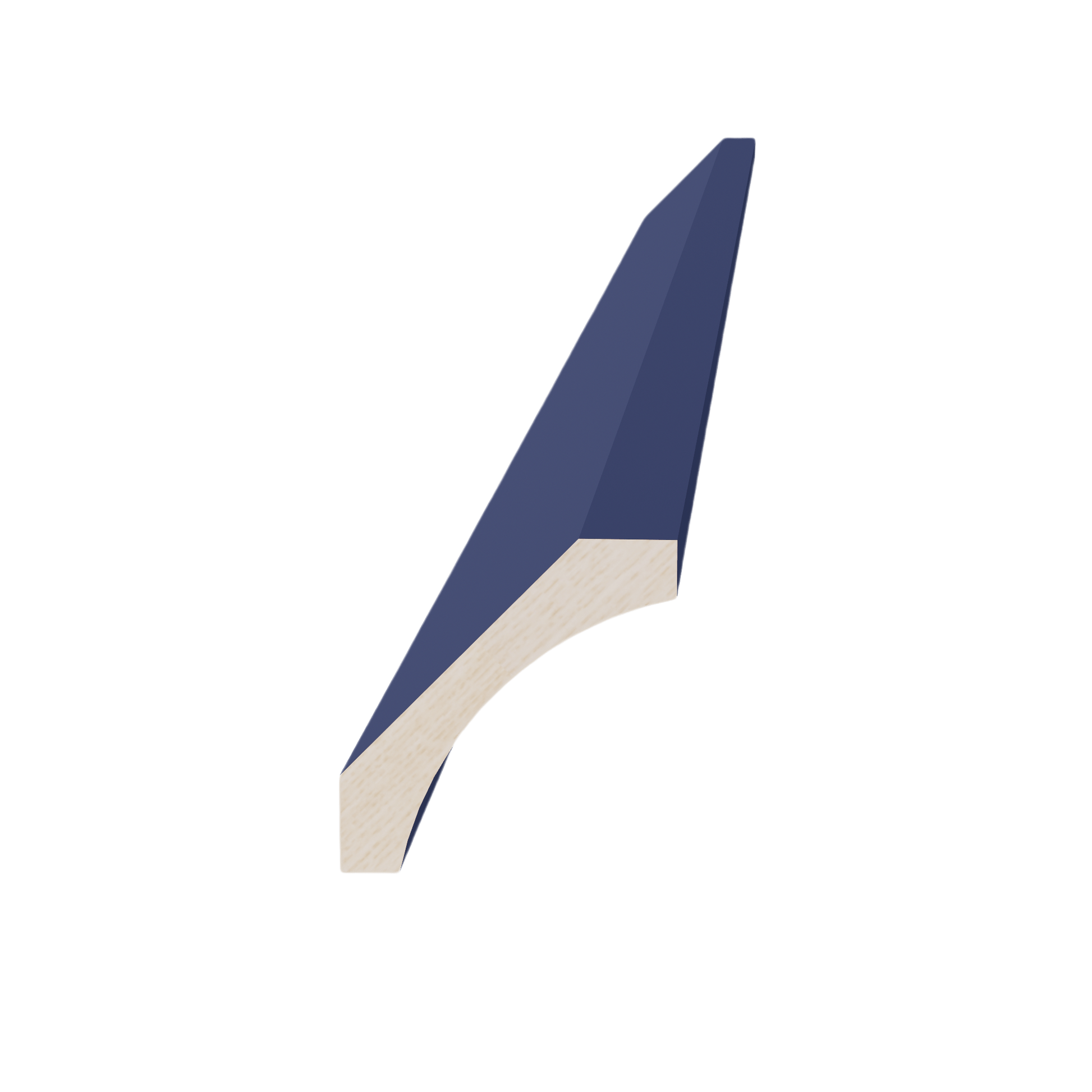 HB - CM4: Indigo Blue Shaker 96"W x 2 - 1/2"H x 2 - 1/2"D Crown Molding - NextCabinets