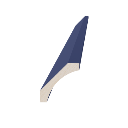 HB - CM4: Indigo Blue Shaker 96"W x 2 - 1/2"H x 2 - 1/2"D Crown Molding - NextCabinets