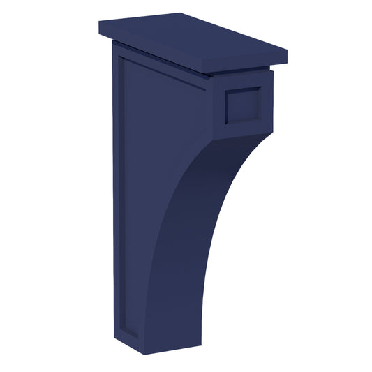 HB - CMCB: Indigo Blue Shaker 3 - 1/2"W x 12 - 1/4"H x 08"D Extra Large Corbel - NextCabinets