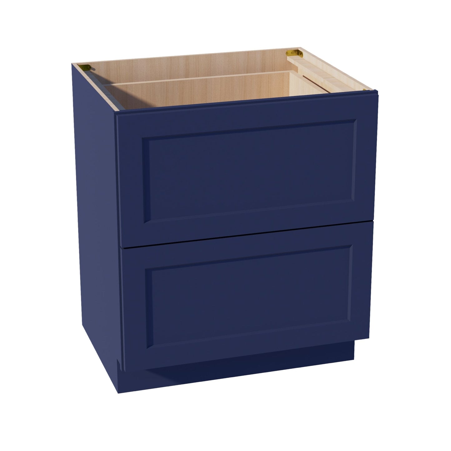 HB - DB30 - 2: Indigo Blue Shaker 30" 2 Drawers Base Cabinet - NextCabinets