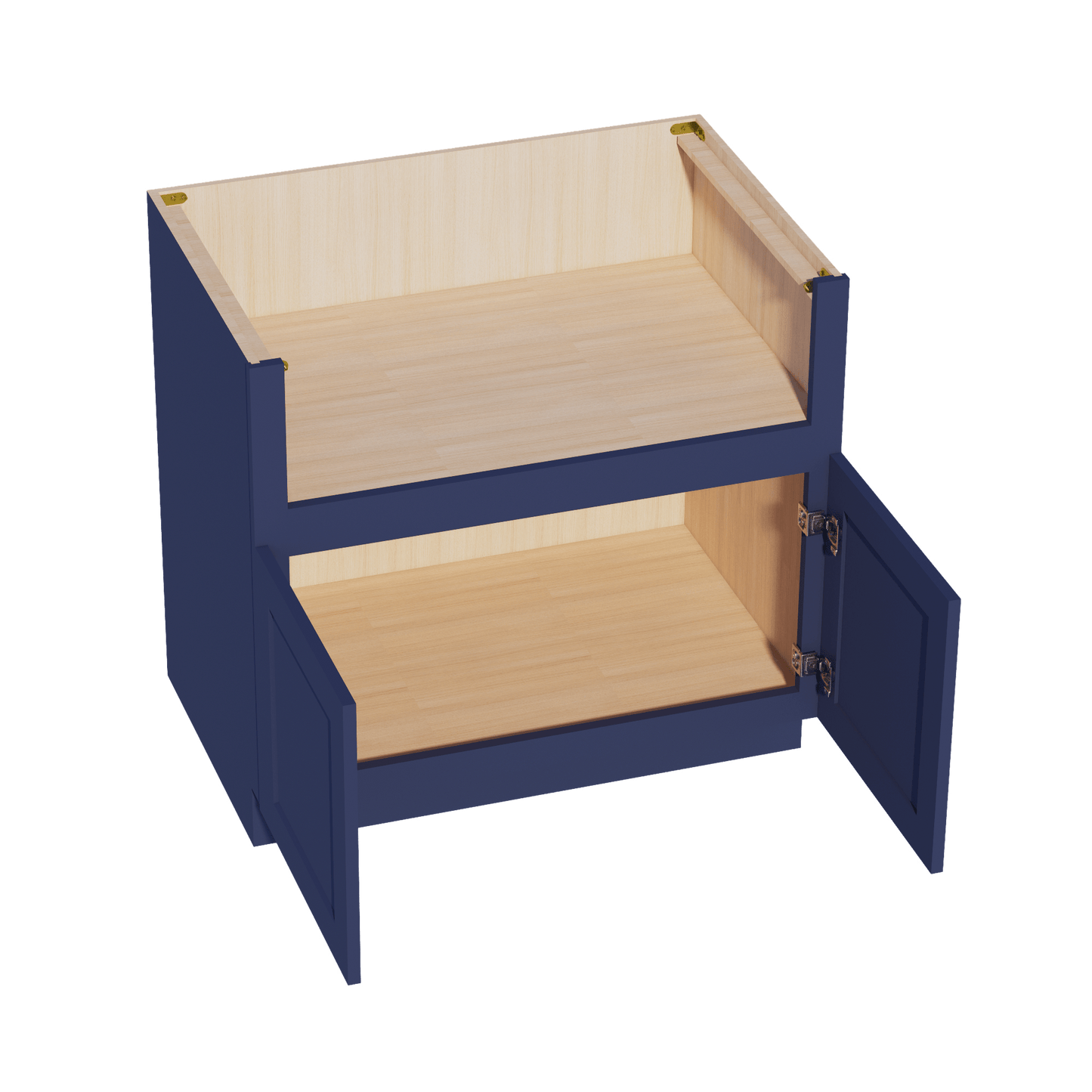 HB - FS36: Indigo Blue Shaker 36" 2 Doors Farm House Sink Base Cabinet - NextCabinets