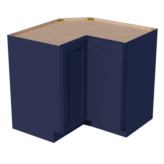 HB - LSB33: Indigo Blue Shaker 33" 2 Doors Lazy Susan Corner Base Cabinets - NextCabinets