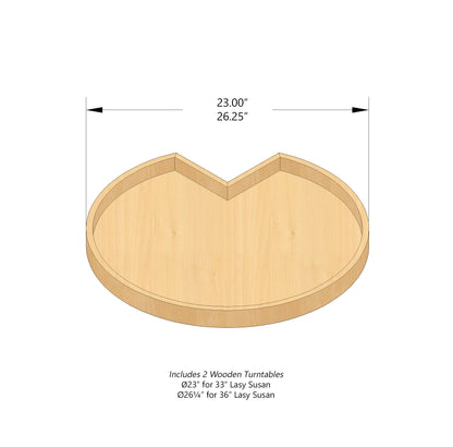 HB - LSB36: Indigo Blue Shaker 36" 2 Doors Lazy Susan Corner Base Cabinets - NextCabinets