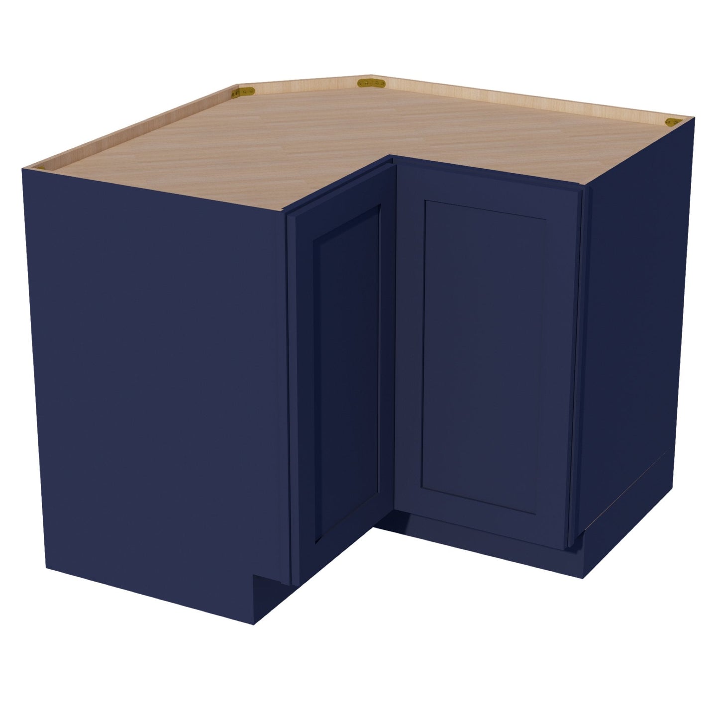 HB - LSB36: Indigo Blue Shaker 36" 2 Doors Lazy Susan Corner Base Cabinets - NextCabinets