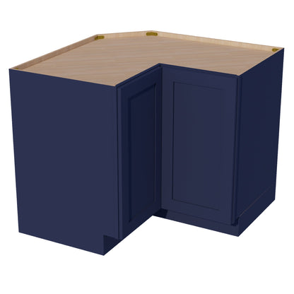 HB - LSB36: Indigo Blue Shaker 36" 2 Doors Lazy Susan Corner Base Cabinets - NextCabinets