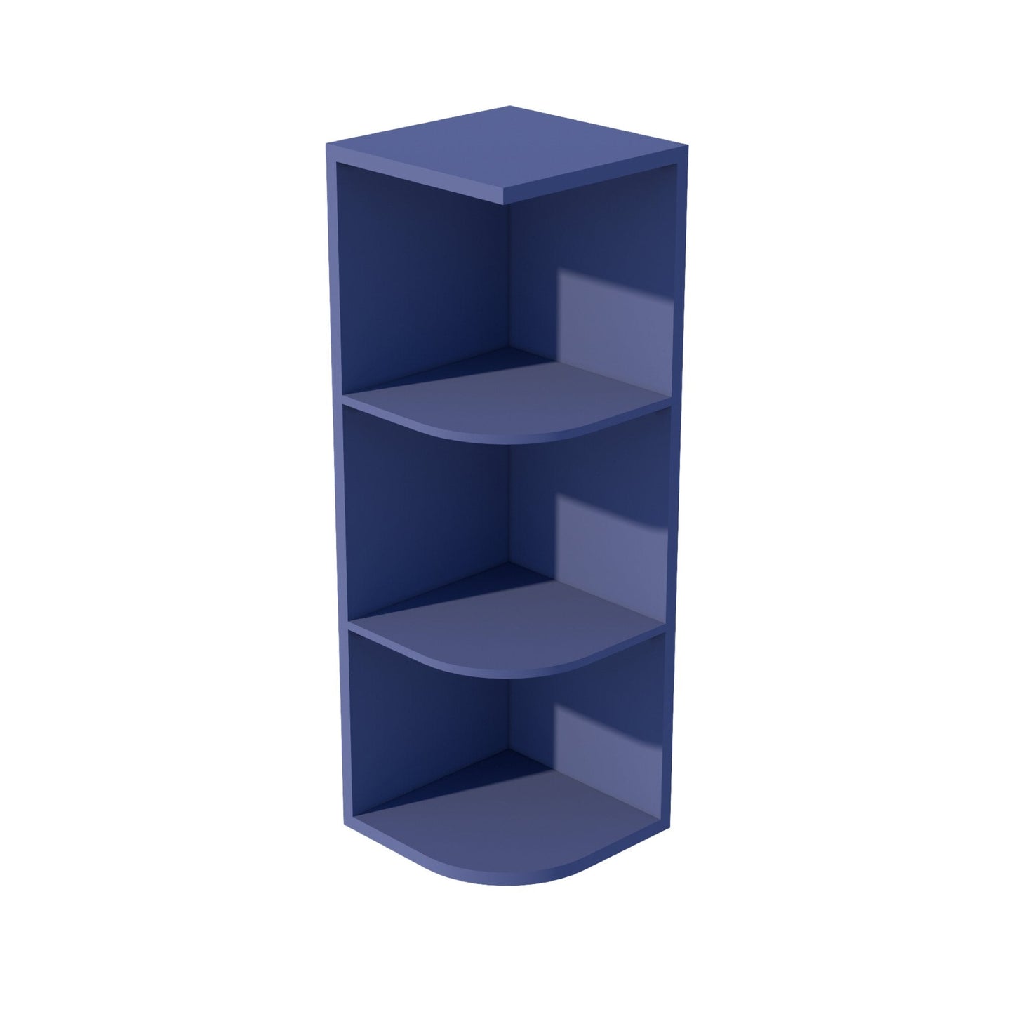 HB - OE1236: Indigo Blue Shaker 12"W x 36"H 4 Shelves Wall End Shelf Cabinet - NextCabinets