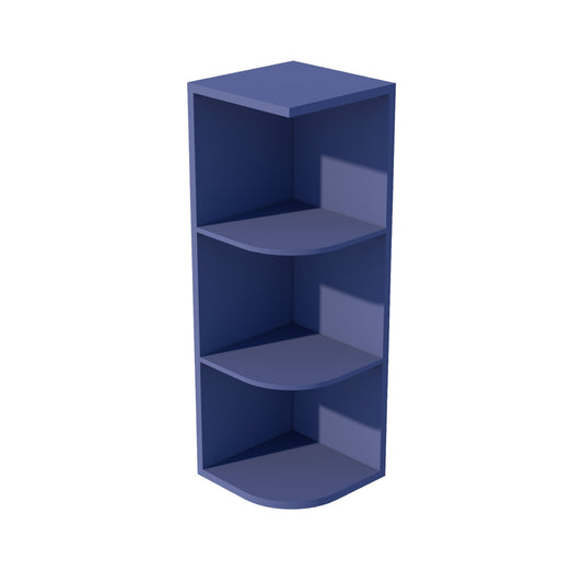 HB - OE1236: Indigo Blue Shaker 12"W x 36"H 4 Shelves Wall End Shelf Cabinet - NextCabinets