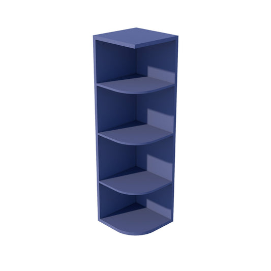 HB - OE1242: Indigo Blue Shaker 12"W x 42"H 4 Shelves Wall End Shelf Cabinet - NextCabinets
