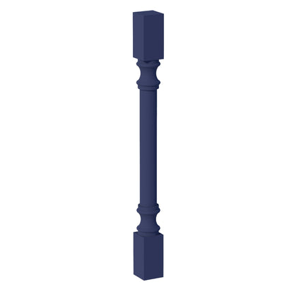 HB - RP336: Indigo Blue Shaker 03"W x 36"H x 03"D Round Roman Pillar - NextCabinets