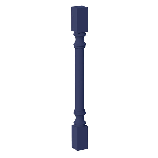 HB - RP336: Indigo Blue Shaker 03"W x 36"H x 03"D Round Roman Pillar - NextCabinets