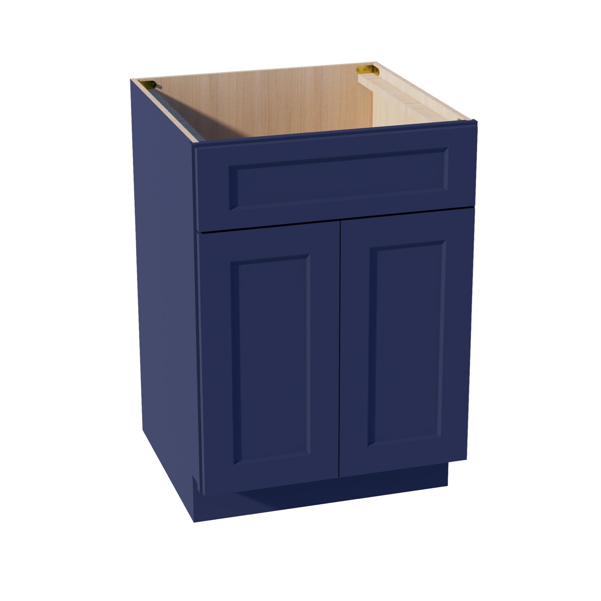 HB - SB24: Indigo Blue Shaker 24" 2 Doors 1 False Drawer Sink Base Cabinet - NextCabinets