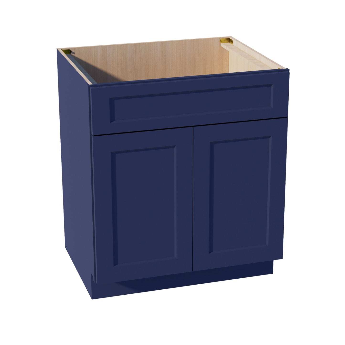 HB - SB30: Indigo Blue Shaker 30" 2 Doors 1 False Drawer Sink Base Cabinet - NextCabinets