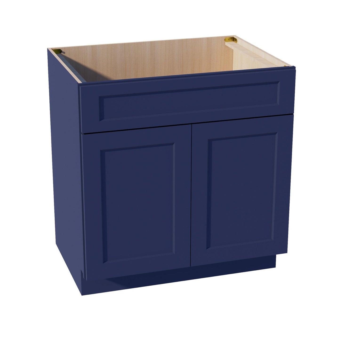 HB - SB33: Indigo Blue Shaker 33" 2 Doors 1 False Drawer Sink Base Cabinet - NextCabinets