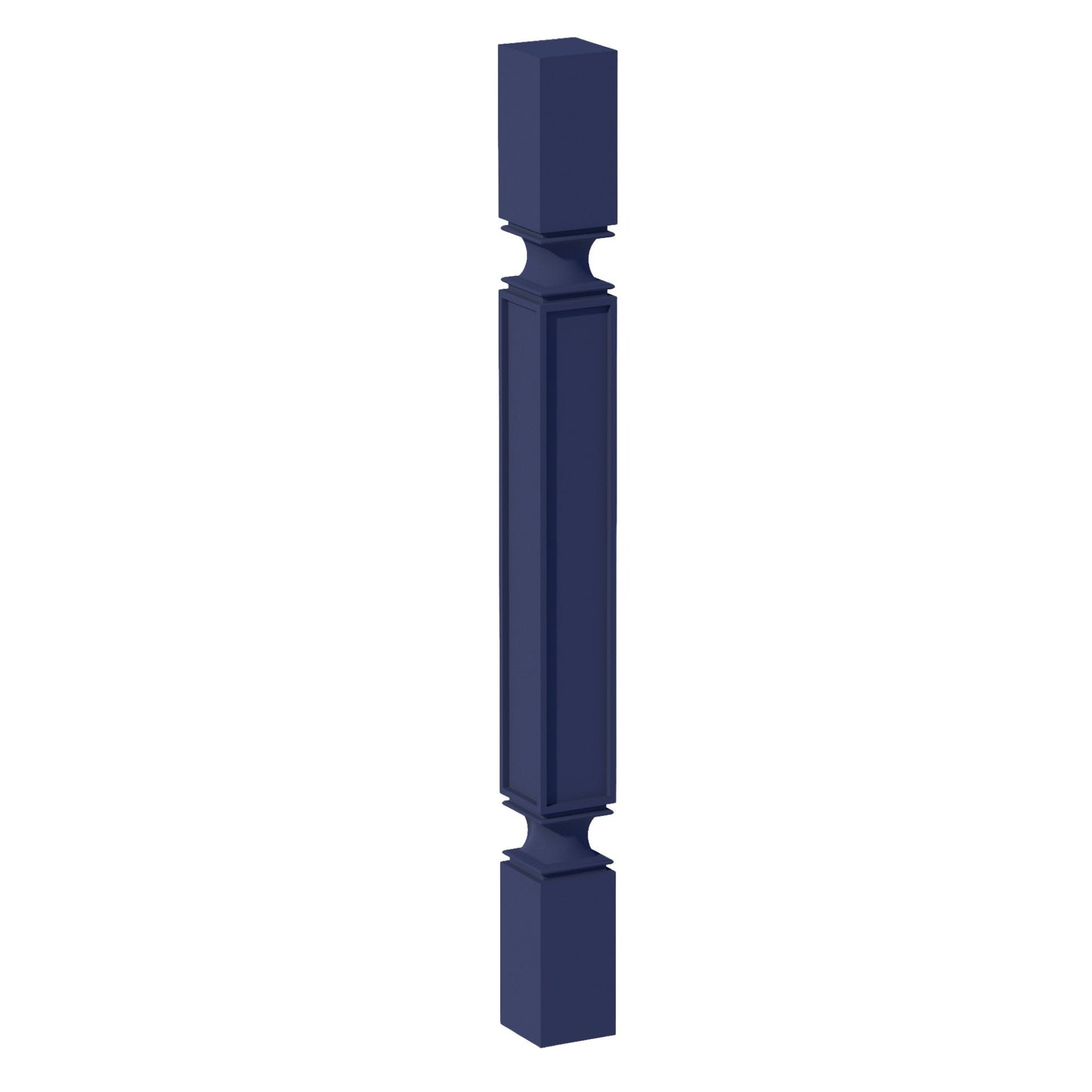 HB - SP336: Indigo Blue Shaker 03"W x 36"H x 03"D Square Roman Pillar - NextCabinets