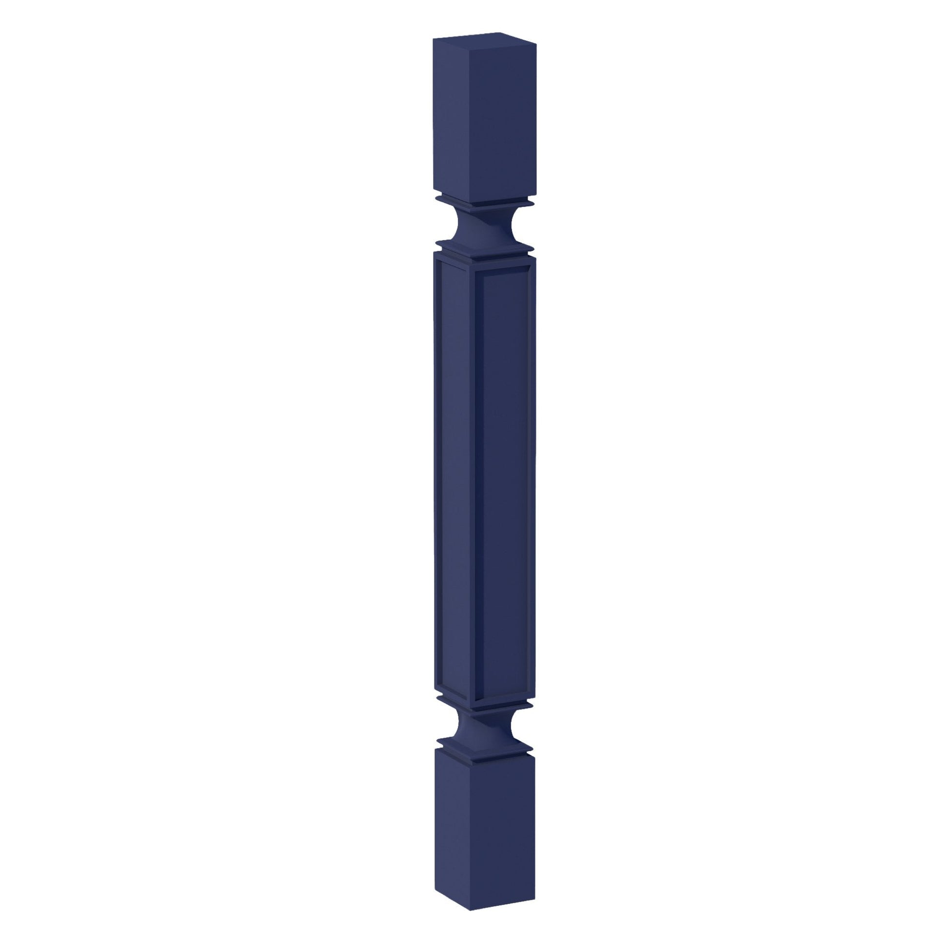 HB - SP336: Indigo Blue Shaker 03"W x 36"H x 03"D Square Roman Pillar - NextCabinets