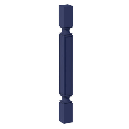 HB - SP336: Indigo Blue Shaker 03"W x 36"H x 03"D Square Roman Pillar - NextCabinets
