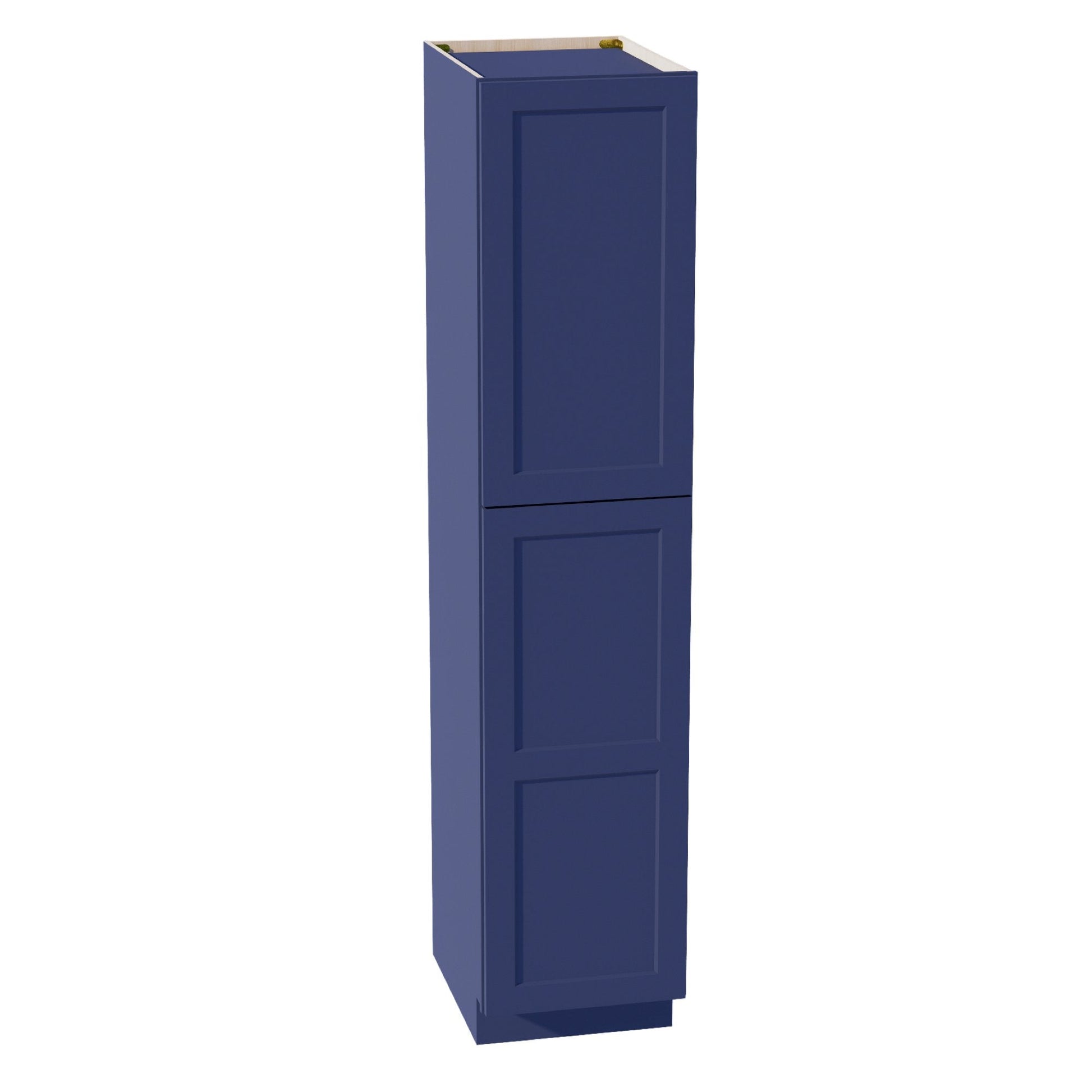 HB - TP1884: Indigo Blue Shaker 18"W x 84"H x 24"D 2 Doors & 5 Shelves Tall Shelf Pantry Cabinets - NextCabinets