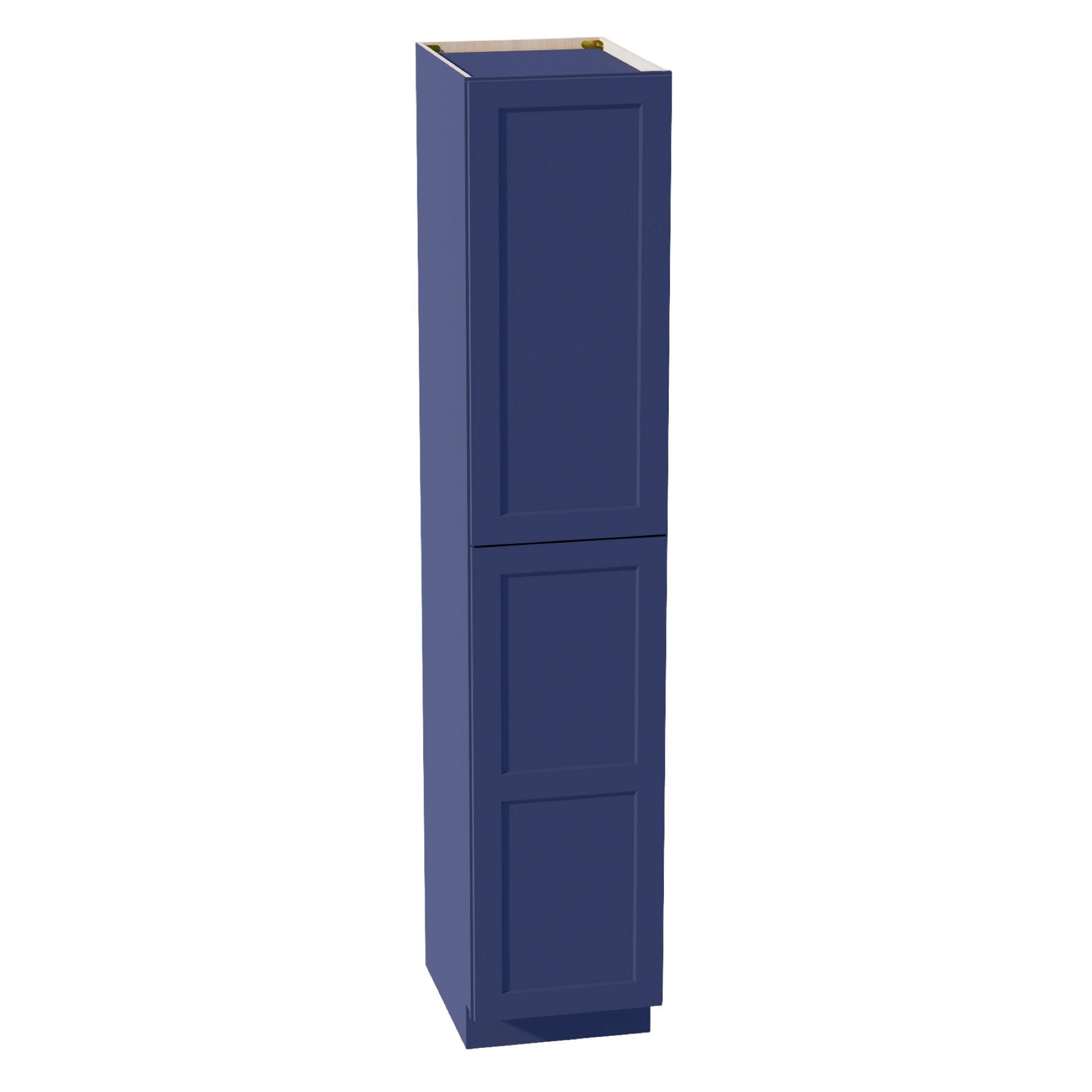 HB - TP1890: Indigo Blue Shaker 18"W x 90"H x 24"D 2 Doors & 5 Shelves Tall Shelf Pantry Cabinets - NextCabinets