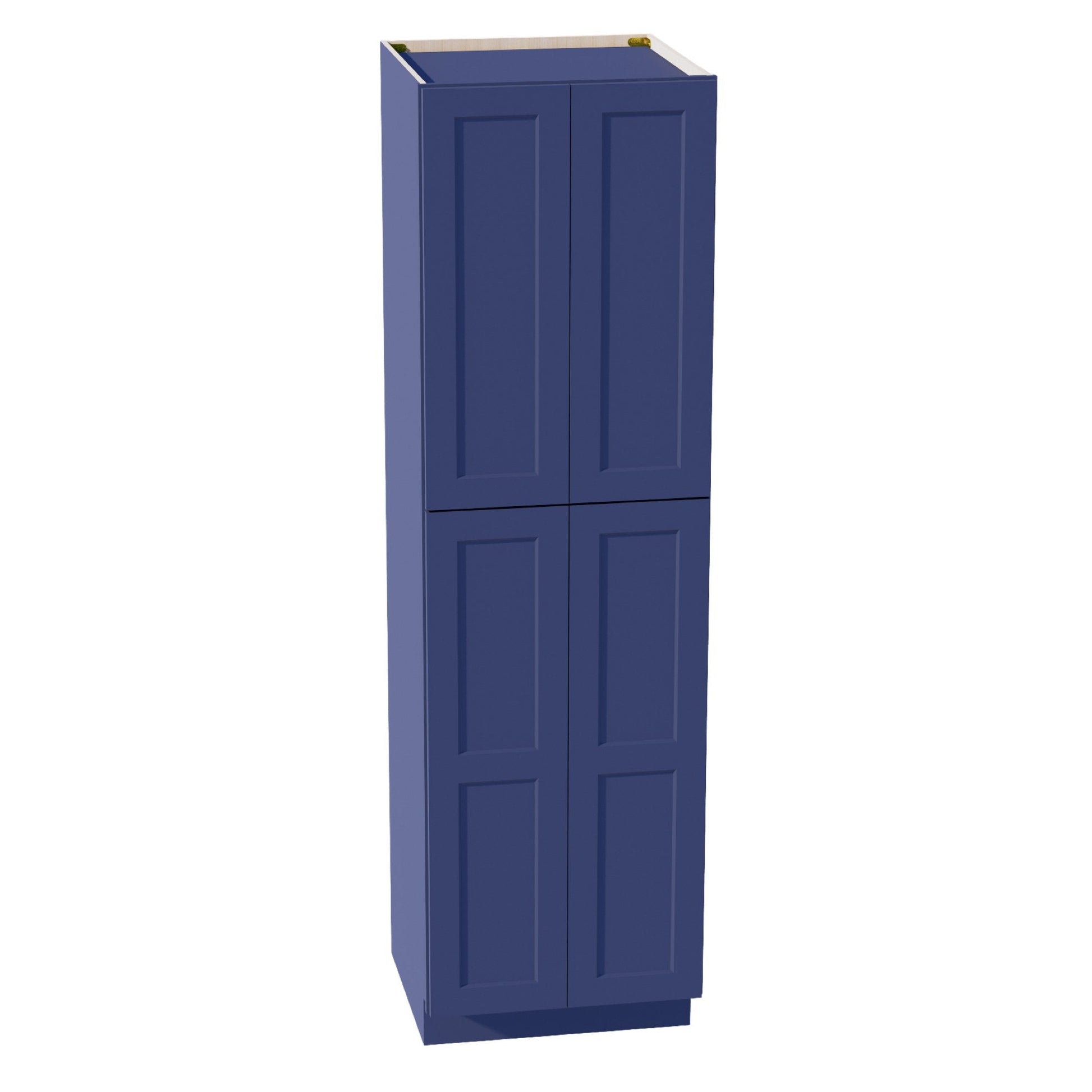 HB - TP2484: Indigo Blue Shaker 24"W x 84"H x 24"D 5 Door & 5 Shelves Tall Shelf Pantry Cabinets - NextCabinets