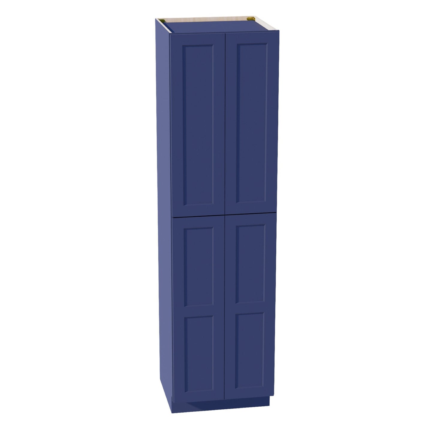 HB - TP2490: Indigo Blue Shaker 24"W x 90"H x 24"D 4 Door & 5 Shelves Tall Shelf Pantry Cabinets - NextCabinets