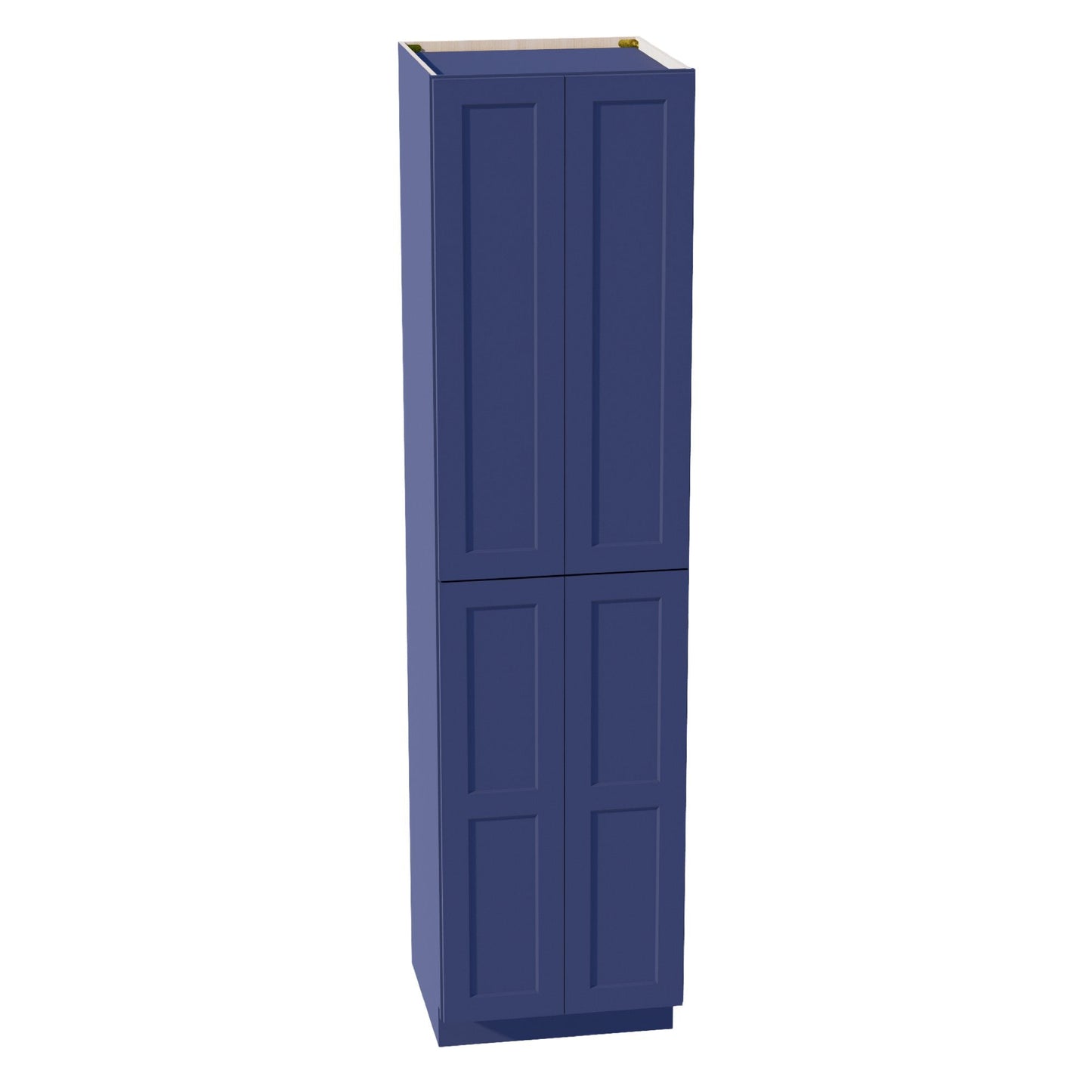 HB - TP2496: Indigo Blue Shaker 24"W x 96"H x 24"D 4 Door & 6 Shelves Tall Shelf Pantry Cabinets - NextCabinets