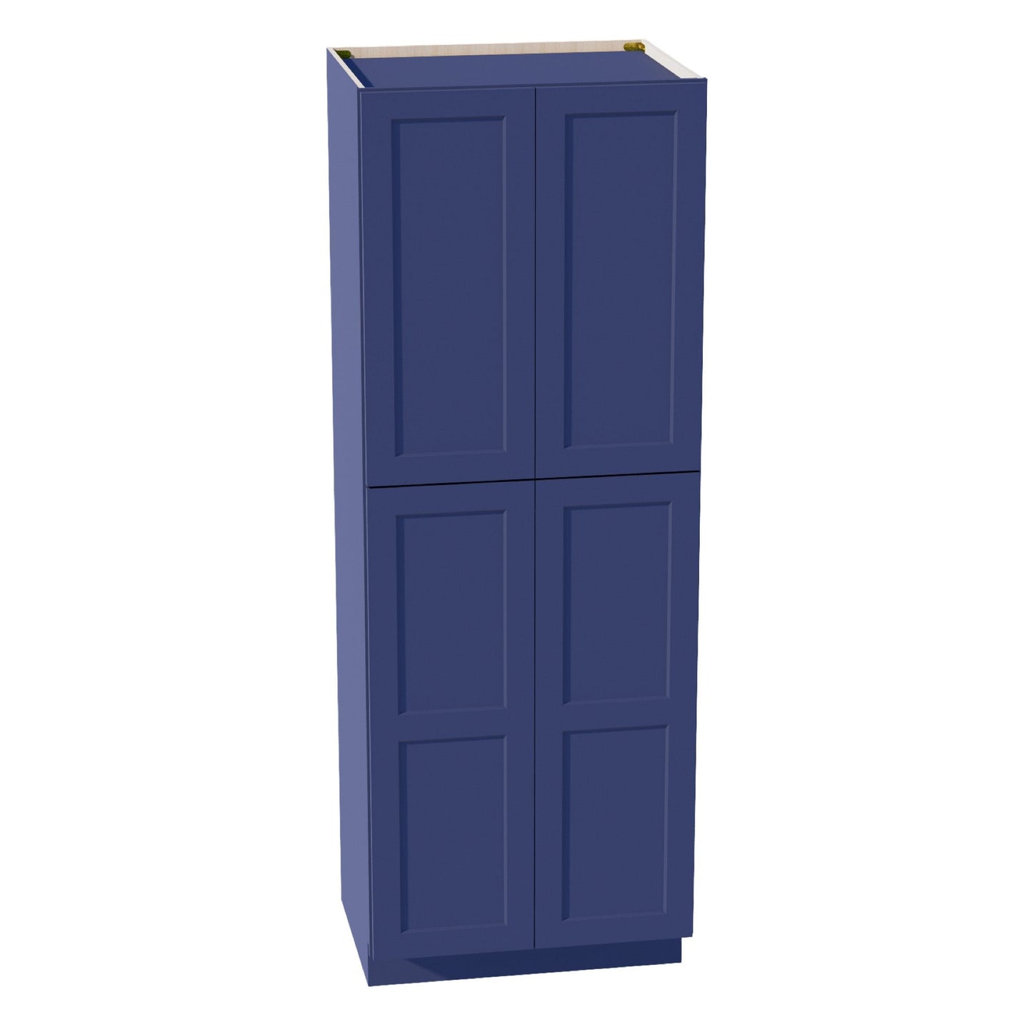 HB - TP3084: Indigo Blue Shaker 30"W x 84"H x 24"D 4 Door & 5 Shelves Tall Shelf Pantry Cabinets - NextCabinets