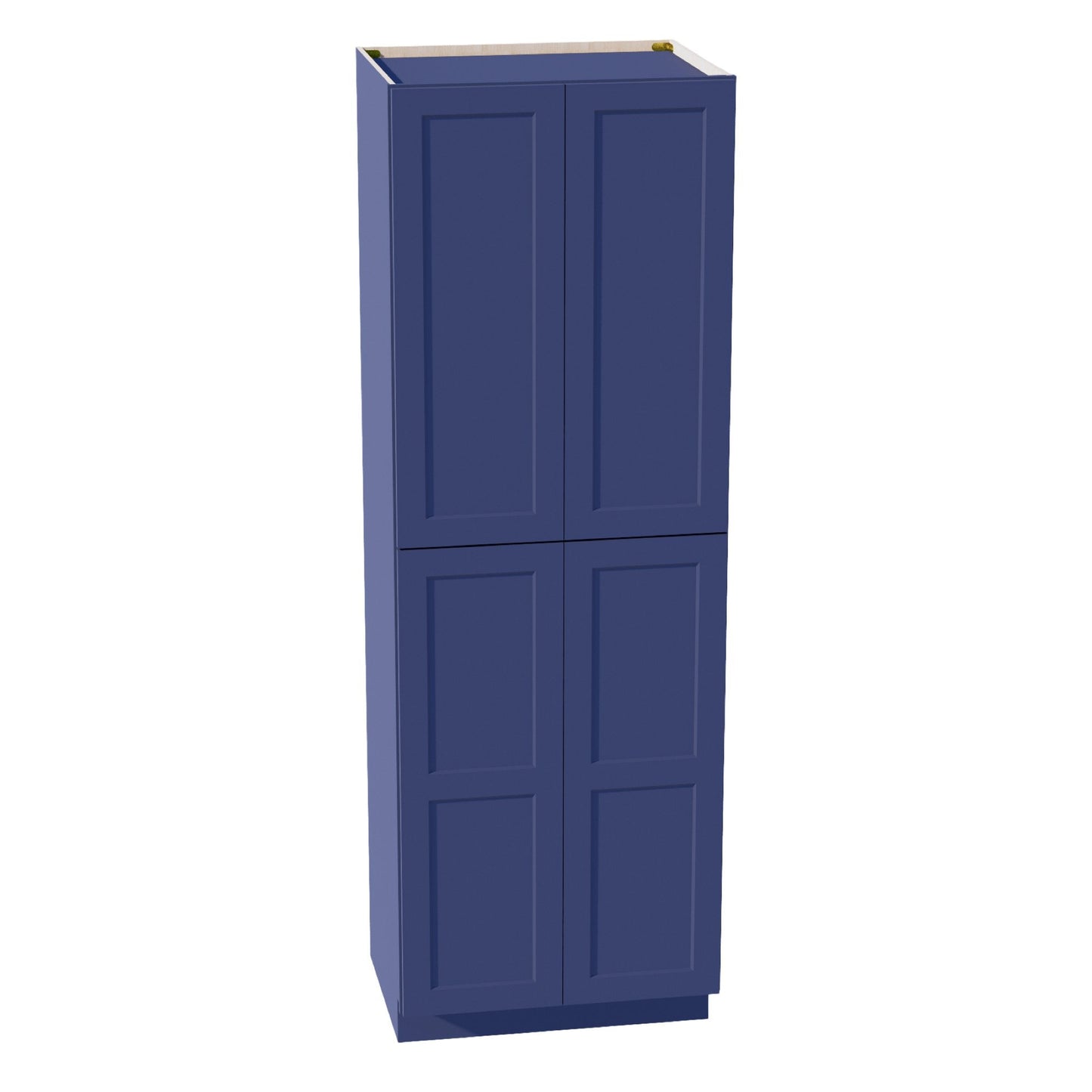 HB - TP3096: Indigo Blue Shaker 30"W x 96"H x 24"D 2 Doors & 6 Shelves Tall Shelf Pantry Cabinets - NextCabinets