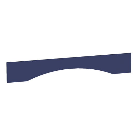 HB - VAR36: Indigo Blue Shaker 36"W x 5 - 1/2"H x 3/4"D Arched Valance - NextCabinets