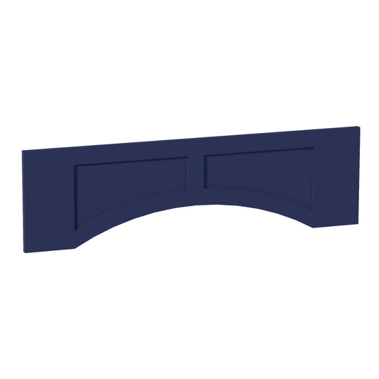 HB - VARP42: Indigo Blue Shaker 42"W x 12"H x 3/4"D Arched Valance with Raised Panel - NextCabinets