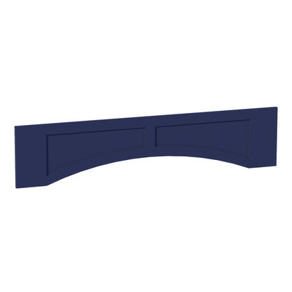 HB - VARP54: Indigo Blue Shaker 54"W x 12"H x 3/4"D Arched Valance with Raised Panel - NextCabinets
