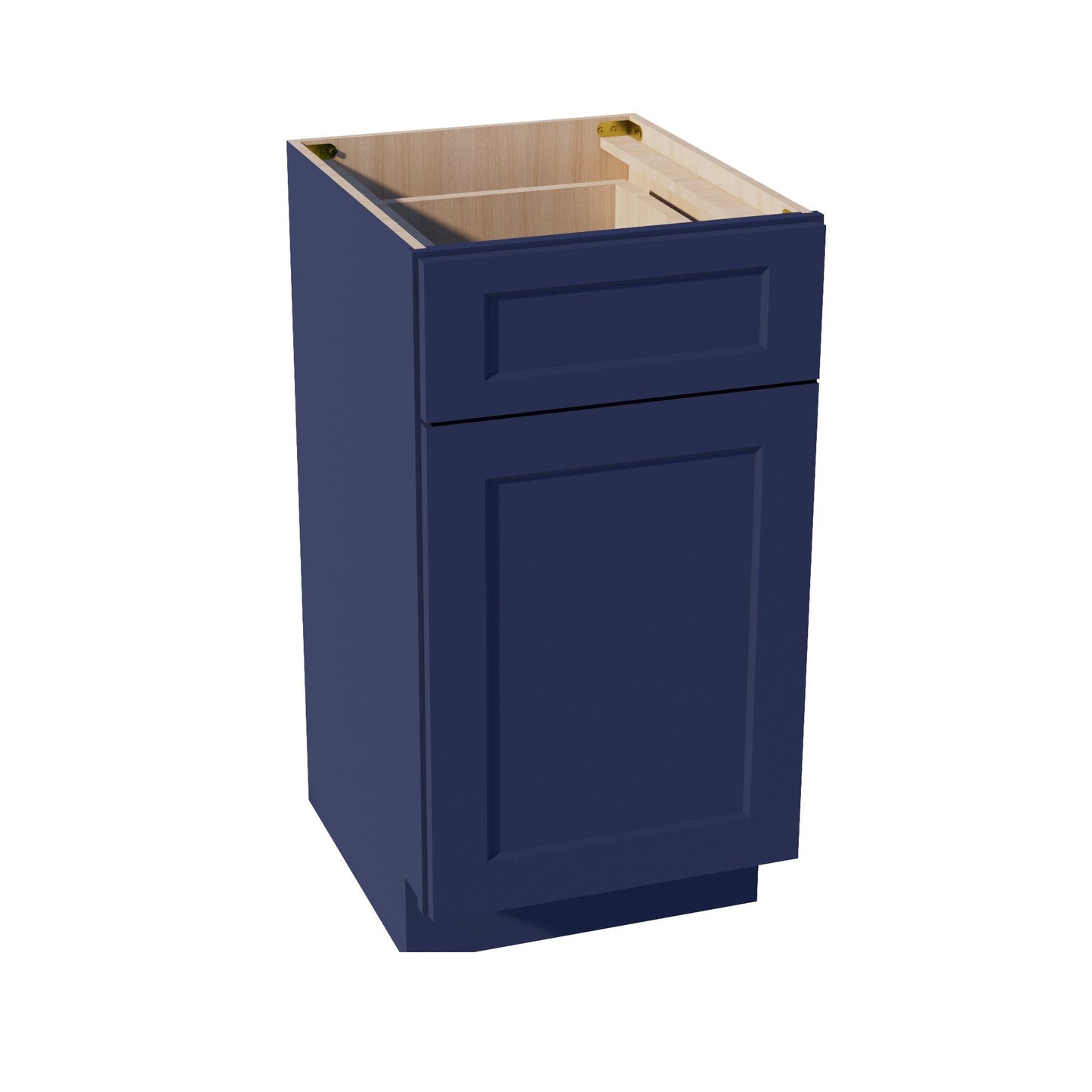 HB - VB1821: Indigo Blue Shaker 18"W x 34 - 1/2"H x 21"D 1 Door & 1 Drawer Single Door Vanity Base Cabinets - NextCabinets