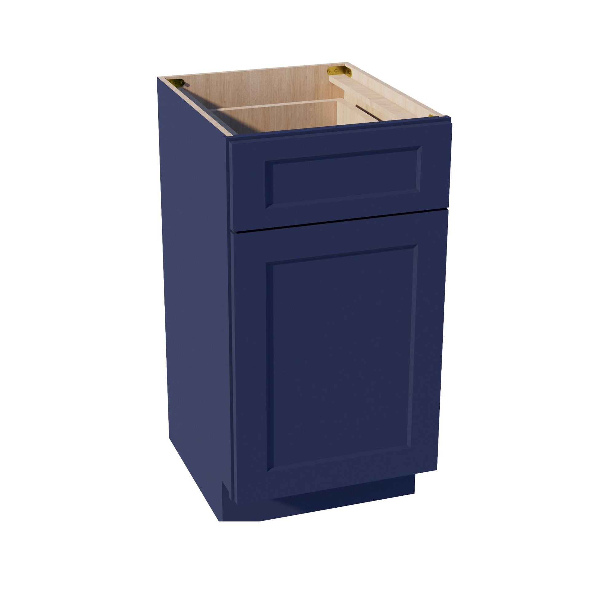 HB - VB1821: Indigo Blue Shaker 18"W x 34 - 1/2"H x 21"D 1 Door & 1 Drawer Single Door Vanity Base Cabinets - NextCabinets