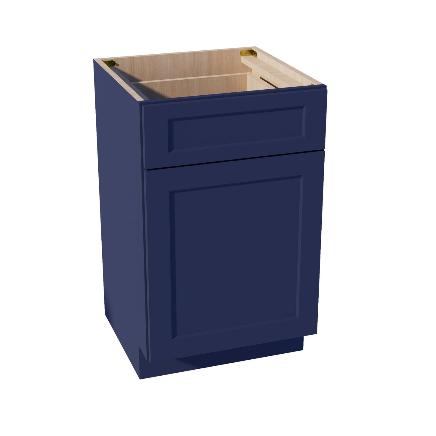 HB - VB2121: Indigo Blue Shaker 21"W x 34 - 1/2"H x 21"D 1 Door & 1 Drawer Single Door Vanity Base Cabinets - NextCabinets