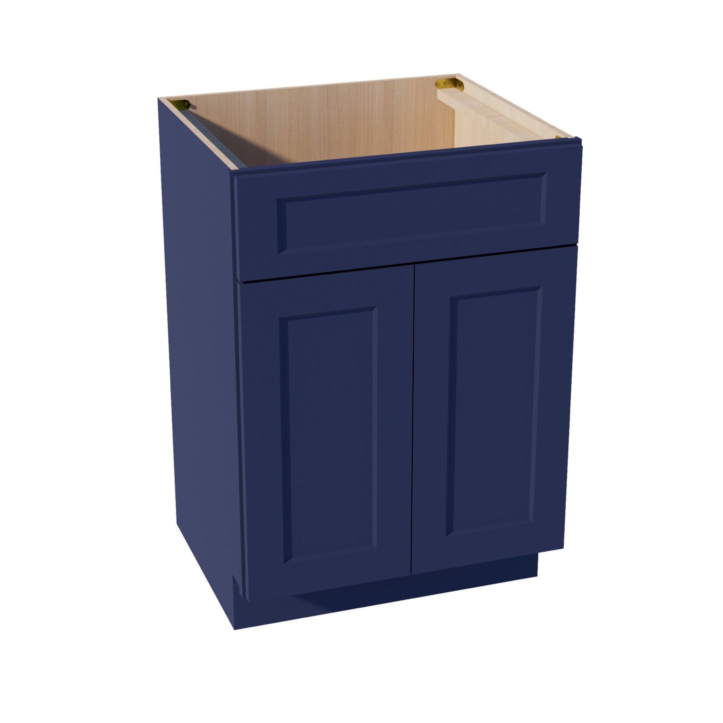 HB - VSB2421: Indigo Blue Shaker 24"W x 34 - 1/2"H x 21"D 2 Doors & 1 False Drawer Vanity Sink Base Cabinets - NextCabinets