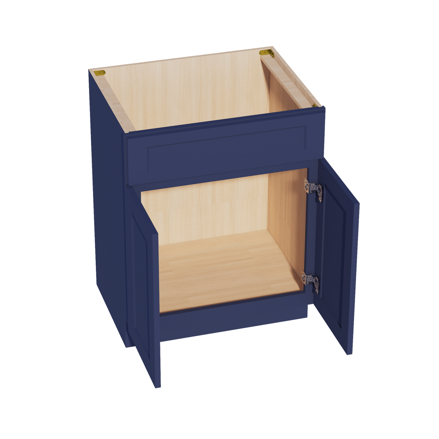 HB - VSB2721: Indigo Blue Shaker 27"W x 34 - 1/2"H x 21"D 2 Doors & 1 False Drawer Vanity Sink Base Cabinets - NextCabinets