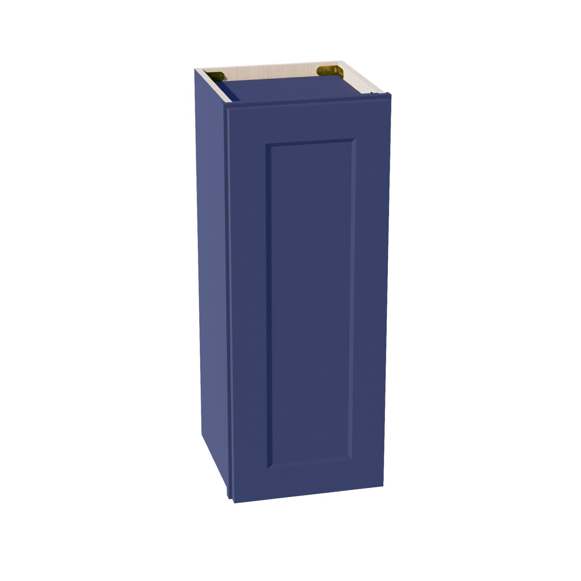 HB - W1230:: Indigo Blue Shaker 12"W x 30"H 1 Door & 2 Shelves Standard Wall Cabinet - NextCabinets