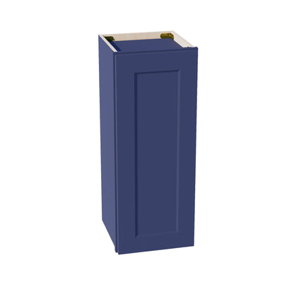 HB - W1230:: Indigo Blue Shaker 12"W x 30"H 1 Door & 2 Shelves Standard Wall Cabinet - NextCabinets